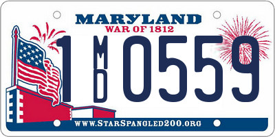 MD license plate 1MD0559