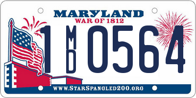 MD license plate 1MD0564