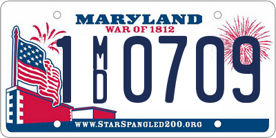 MD license plate 1MD0709