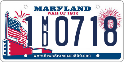 MD license plate 1MD0718