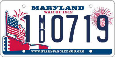 MD license plate 1MD0719
