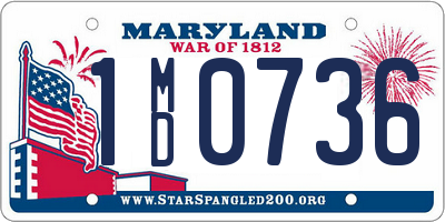 MD license plate 1MD0736