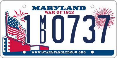 MD license plate 1MD0737