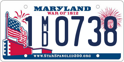 MD license plate 1MD0738
