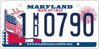 MD license plate 1MD0790
