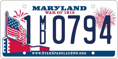 MD license plate 1MD0794