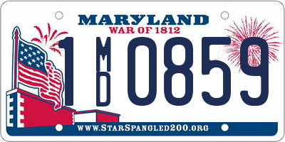 MD license plate 1MD0859