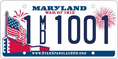 MD license plate 1MD1001