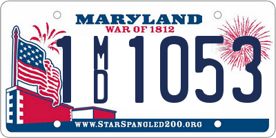 MD license plate 1MD1053