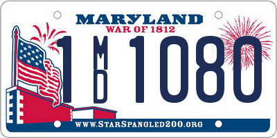 MD license plate 1MD1080
