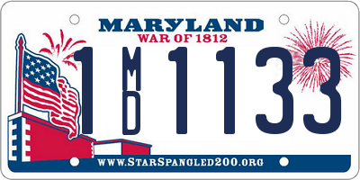 MD license plate 1MD1133