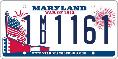 MD license plate 1MD1161