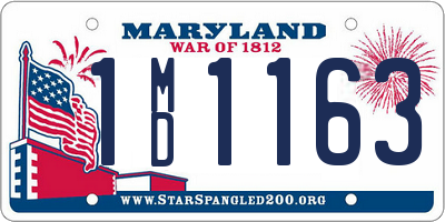 MD license plate 1MD1163