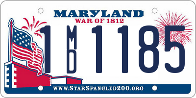 MD license plate 1MD1185
