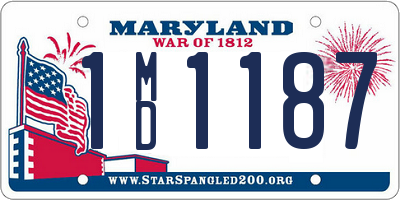 MD license plate 1MD1187