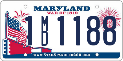 MD license plate 1MD1188