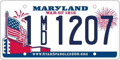 MD license plate 1MD1207