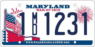 MD license plate 1MD1231