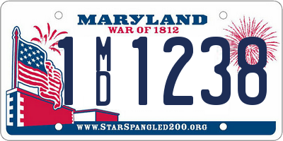 MD license plate 1MD1238