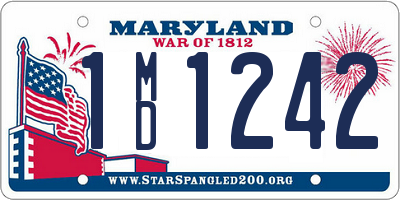 MD license plate 1MD1242