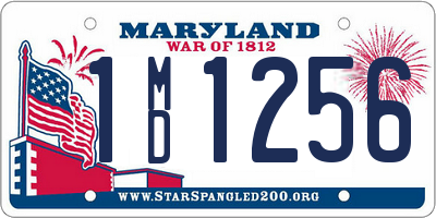 MD license plate 1MD1256