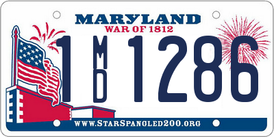 MD license plate 1MD1286