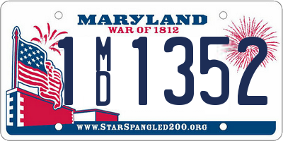 MD license plate 1MD1352