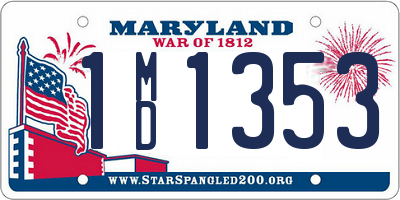 MD license plate 1MD1353