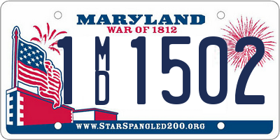 MD license plate 1MD1502
