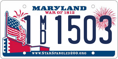 MD license plate 1MD1503