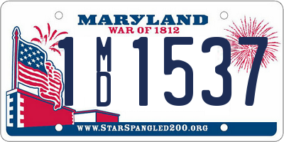 MD license plate 1MD1537