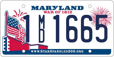 MD license plate 1MD1665