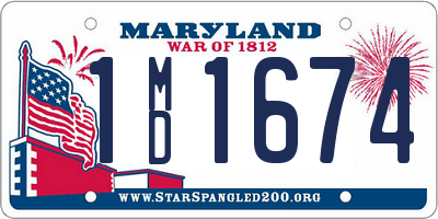 MD license plate 1MD1674