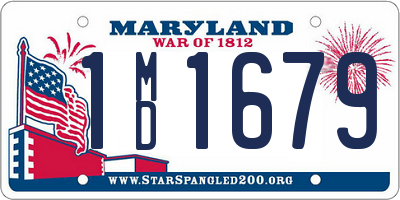 MD license plate 1MD1679