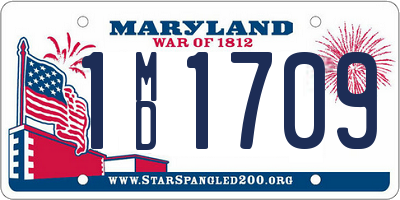 MD license plate 1MD1709