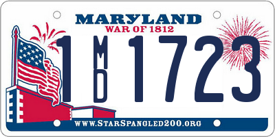MD license plate 1MD1723