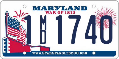 MD license plate 1MD1740