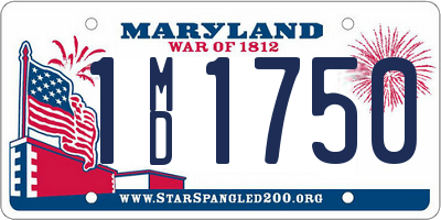MD license plate 1MD1750