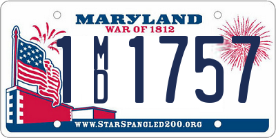 MD license plate 1MD1757