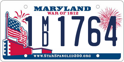 MD license plate 1MD1764