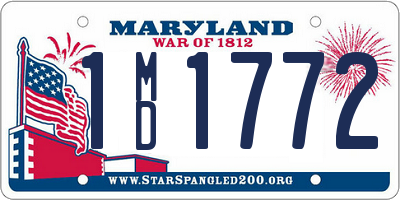 MD license plate 1MD1772
