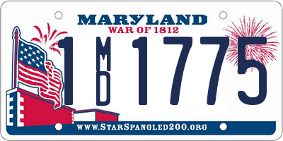 MD license plate 1MD1775