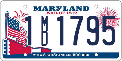 MD license plate 1MD1795