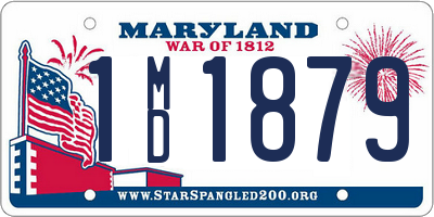 MD license plate 1MD1879