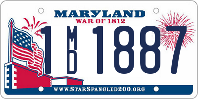 MD license plate 1MD1887