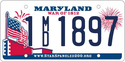 MD license plate 1MD1897