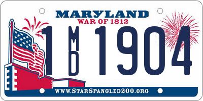 MD license plate 1MD1904