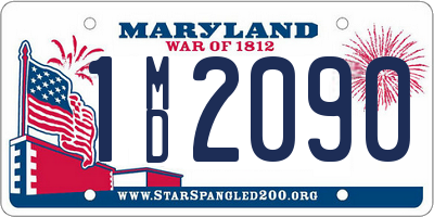 MD license plate 1MD2090