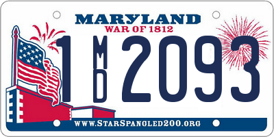 MD license plate 1MD2093