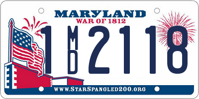 MD license plate 1MD2118